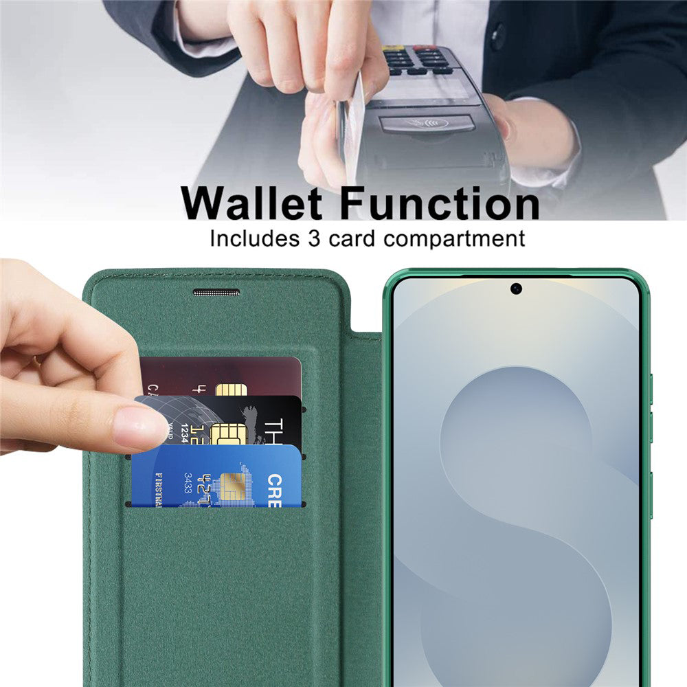 MagSafe Case for Samsung Galaxy S26 Ultra S948, Techsuit, SmartMag Book, Green
