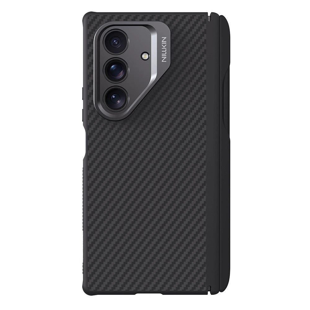 MagSafe-Hülle für Samsung Galaxy Z Fold7 F966, Nillkin, CarboProp mit Kameraausschnitt und S-Pen-Halter, Schwarz