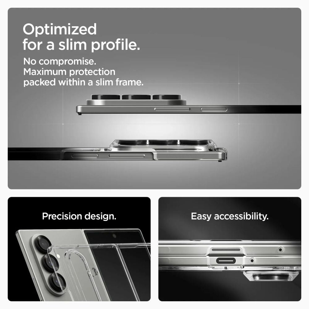 MagSafe Hülle für Samsung Galaxy Z Fold7 F966, Spigen, Air Skin, Transparent ACS09545