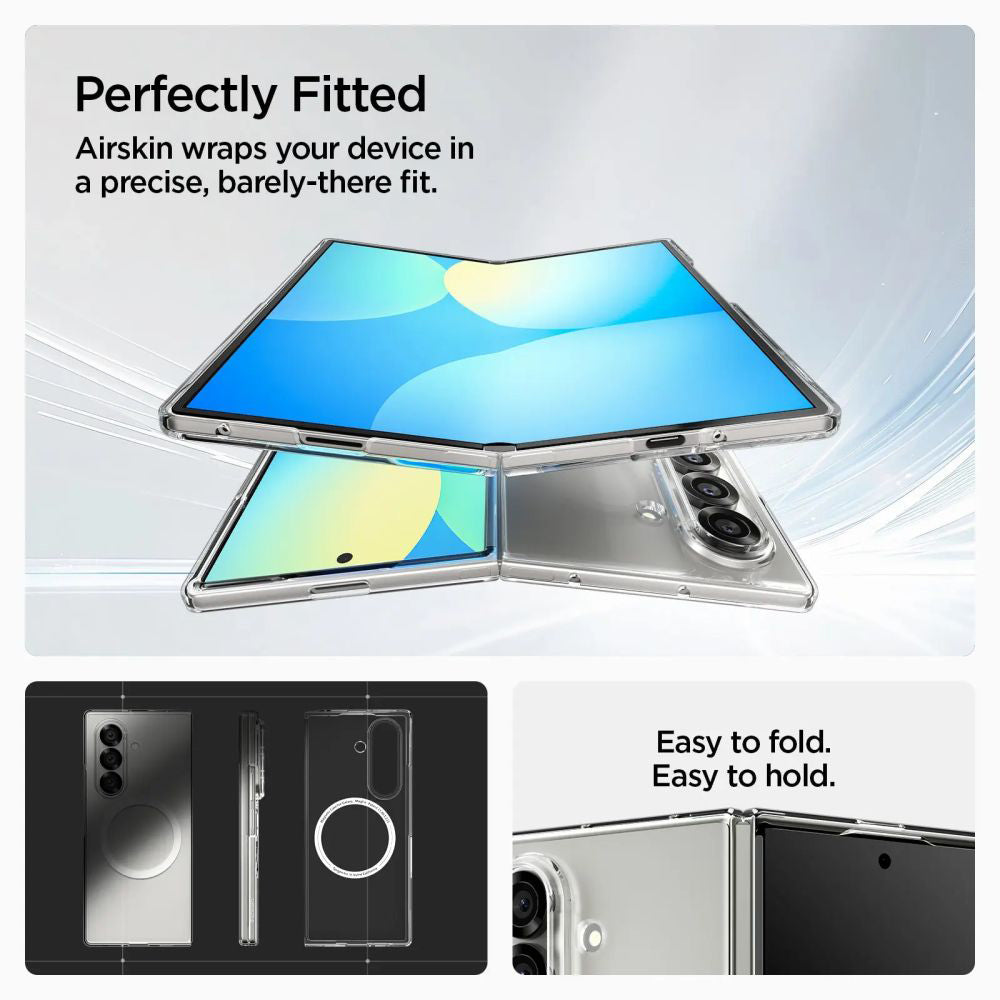 MagSafe Hülle für Samsung Galaxy Z Fold7 F966, Spigen, Air Skin, Transparent ACS09545