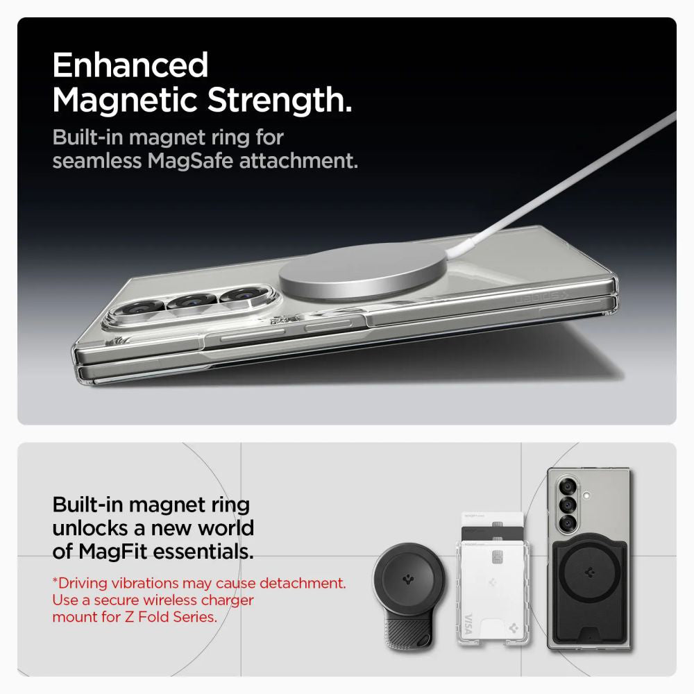MagSafe Hülle für Samsung Galaxy Z Fold7 F966, Spigen, Air Skin, Transparent ACS09545