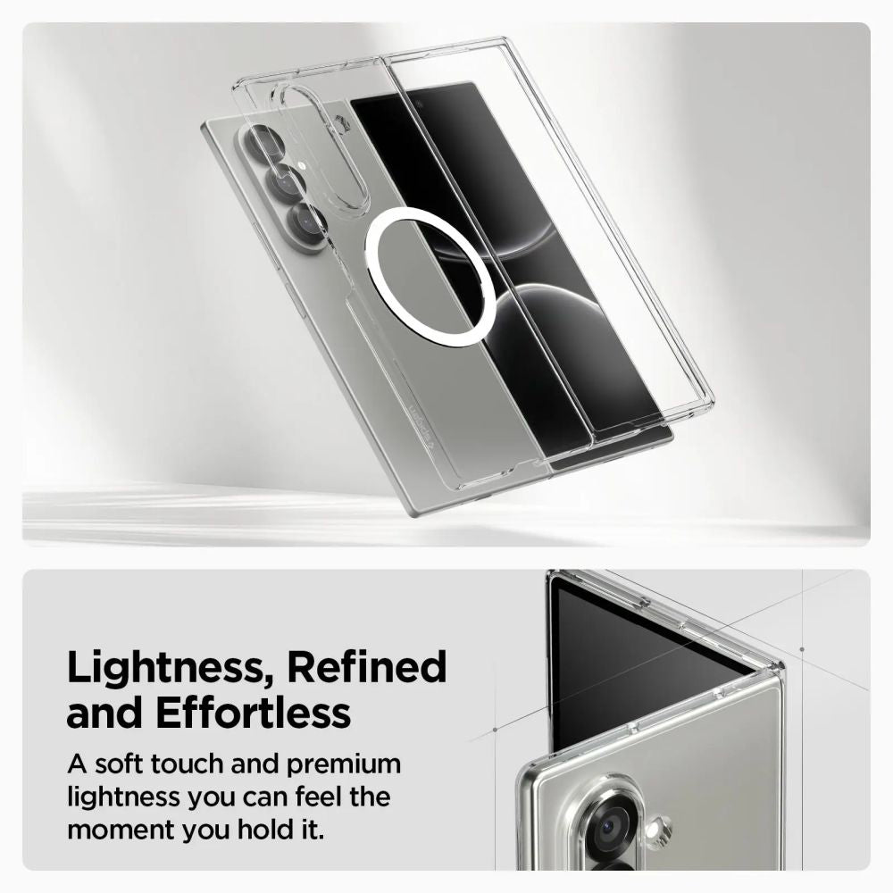 MagSafe Hülle für Samsung Galaxy Z Fold7 F966, Spigen, Air Skin, Transparent ACS09545