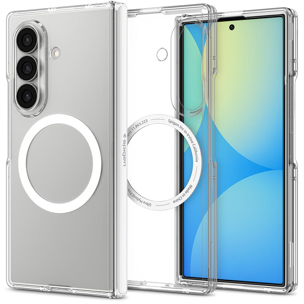 MagSafe-Hülle für Samsung Galaxy Z Fold8 Ultra F976, Spigen, Ultra Hybrid Pro, Transparent Weiß ACS11506
