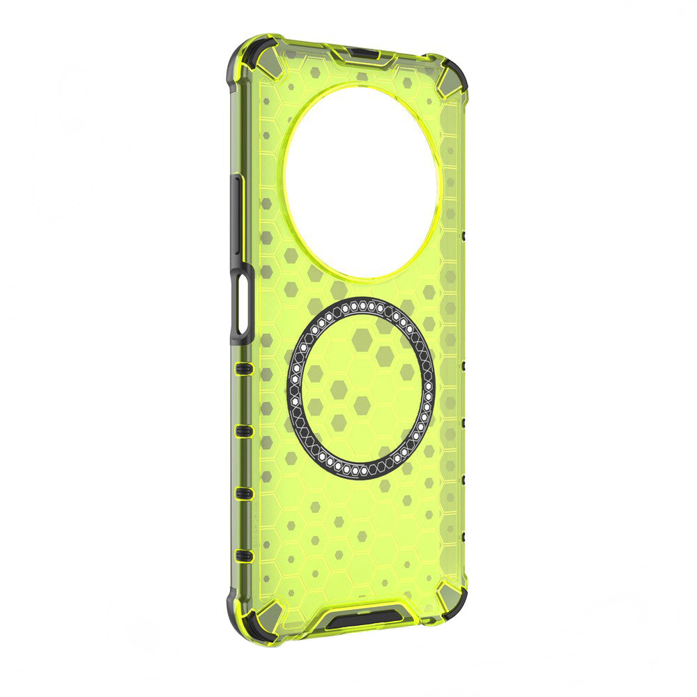 MagSafe Case for Xiaomi Poco C75 / Redmi 14C, Techsuit, HoneyComb Shield, Green