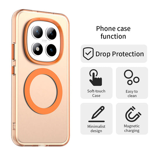 MagSafe Hülle für Xiaomi Poco M8 Pro / Redmi Note 15 Pro+ 5G, Techsuit, CandyCase, Orange