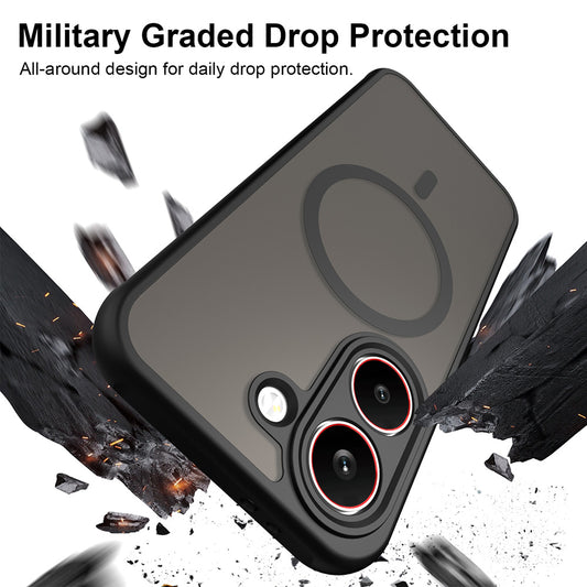 MagSafe Hülle für Xiaomi Poco X8 Pro, Techsuit, HaloFrost II, Schwarz