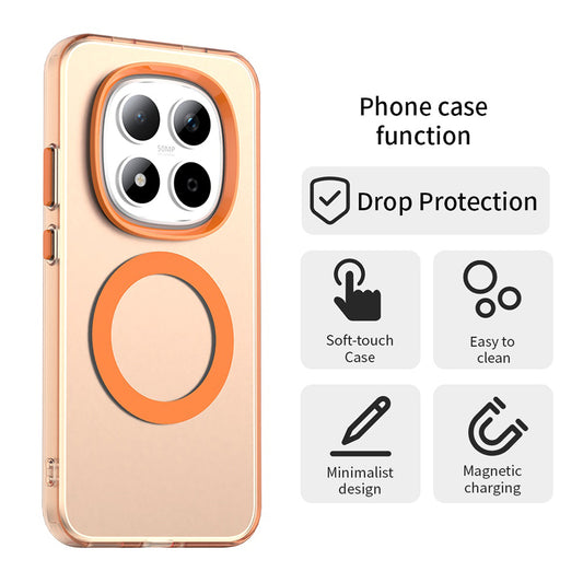 MagSafe Hülle für Xiaomi Redmi Note 15 Pro 5G, Techsuit, CandyCase, Orange