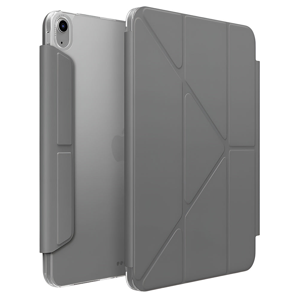 Hülle für Apple iPad (2025), UNIQ, Camden Click, Grau