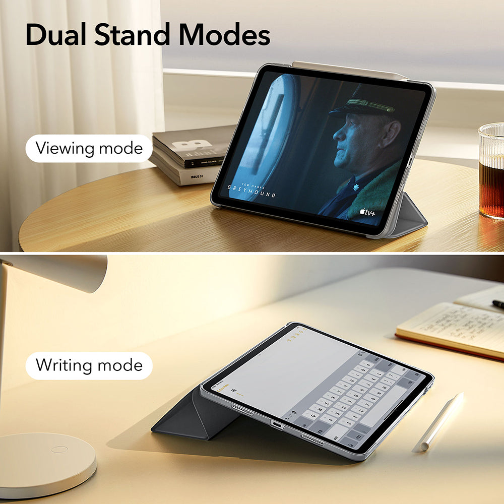Hülle für Apple iPad Air 13 (2026) / Air 13 (2025) / Air 13 (2024), ESR, Ascend Trifold, Satin Grau