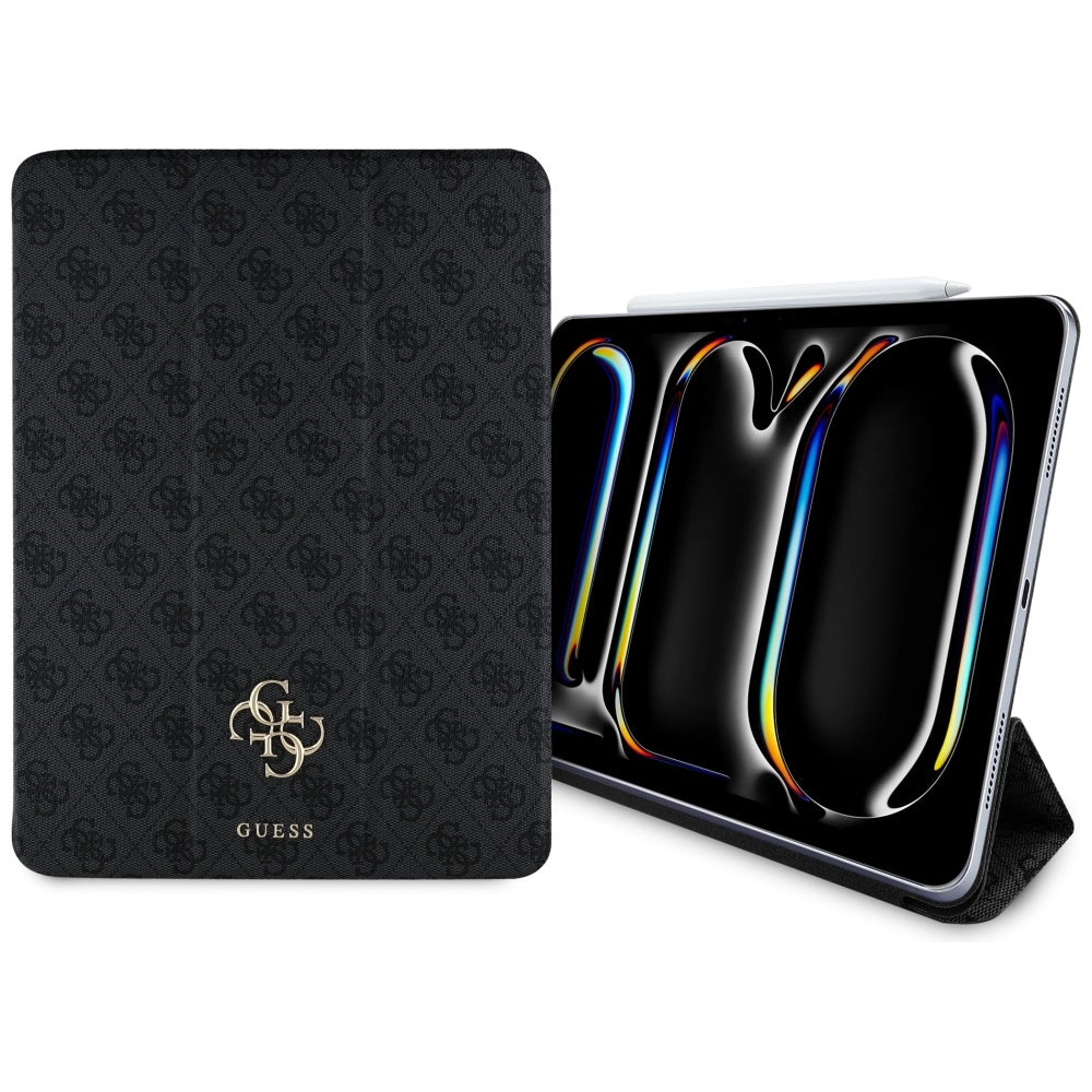 Hülle für Apple iPad Pro 13 (2024), Guess, 4G Big Logo, Schwarz