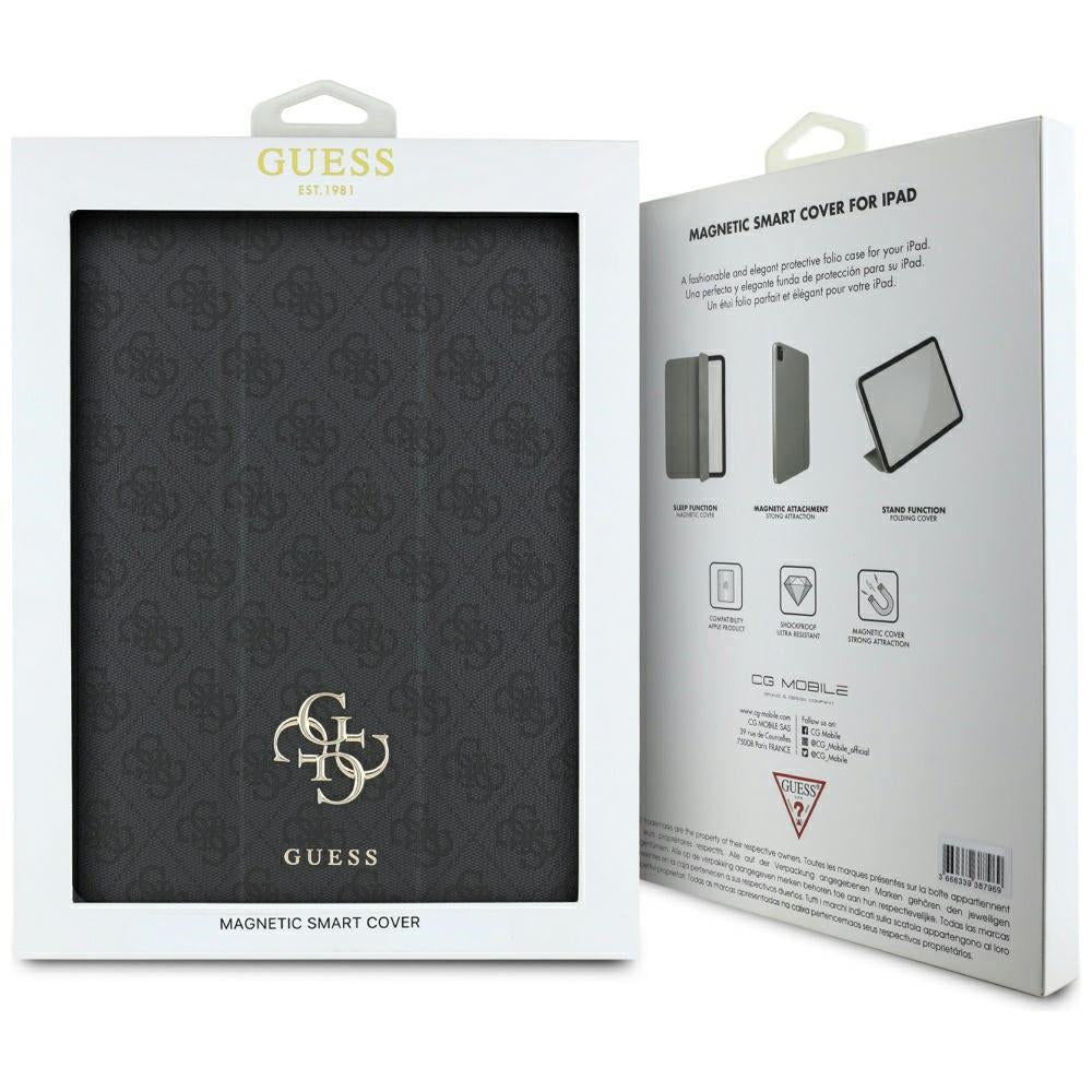 Hülle für Apple iPad Pro 13 (2024), Guess, 4G Big Logo, Schwarz