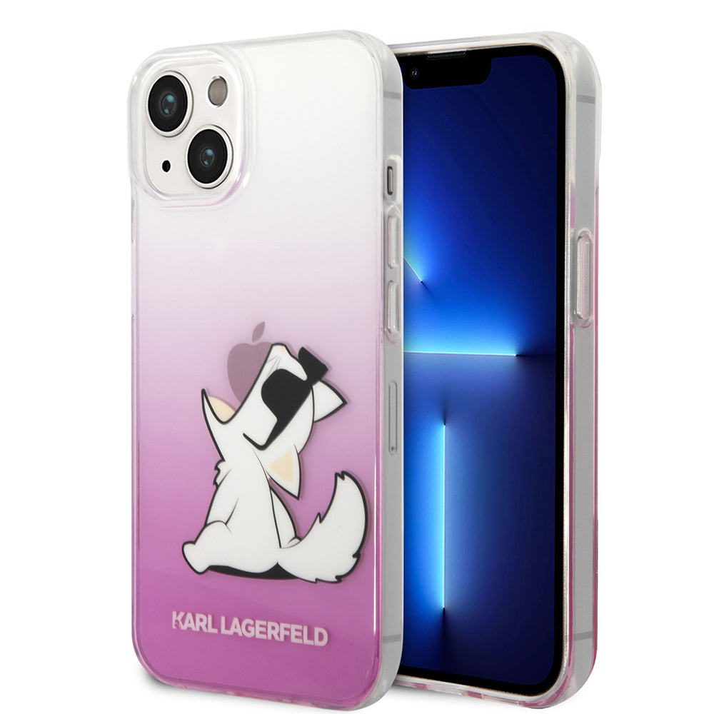 Hülle für Apple iPhone 14 Plus, Karl Lagerfeld, Choupette Fun, Rosa