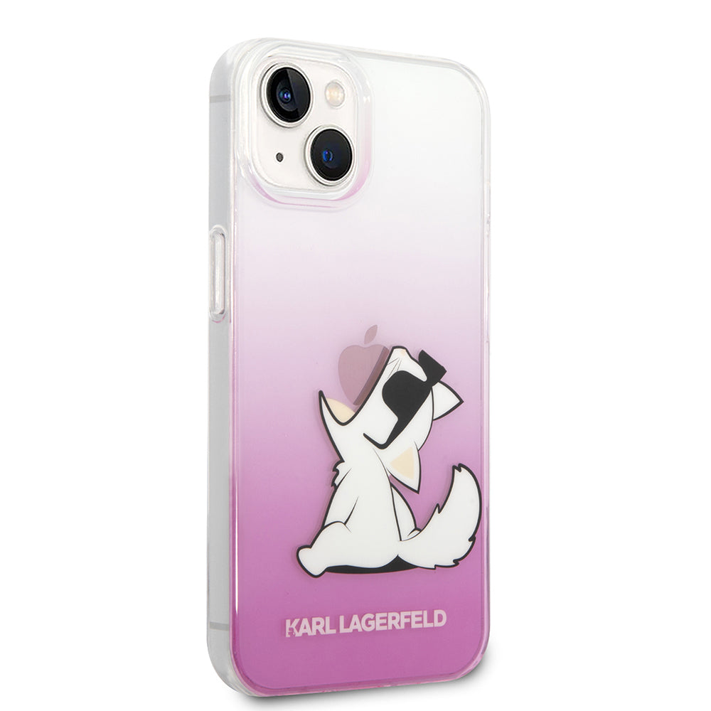 Hülle für Apple iPhone 14 Plus, Karl Lagerfeld, Choupette Fun, Rosa
