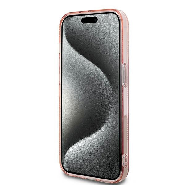 Hülle für Apple iPhone 14 Pro Max, Karl Lagerfeld, IML Luxury Monogram Choupette's Head, Rosa