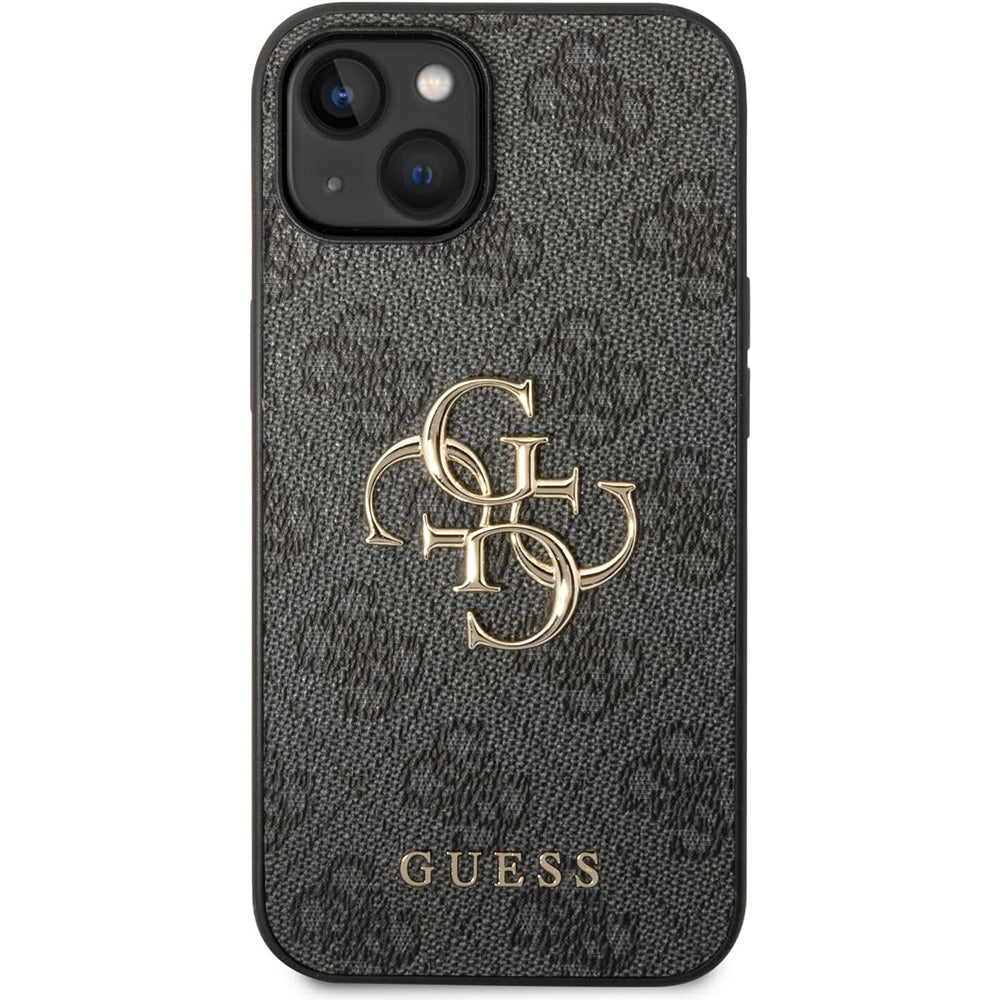 Hülle für Apple iPhone 15 Plus, Guess, 4G Big Logo, Grau