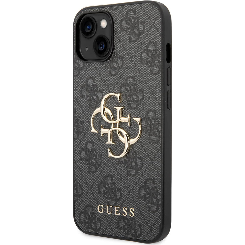 Hülle für Apple iPhone 15 Plus, Guess, 4G Big Logo, Grau