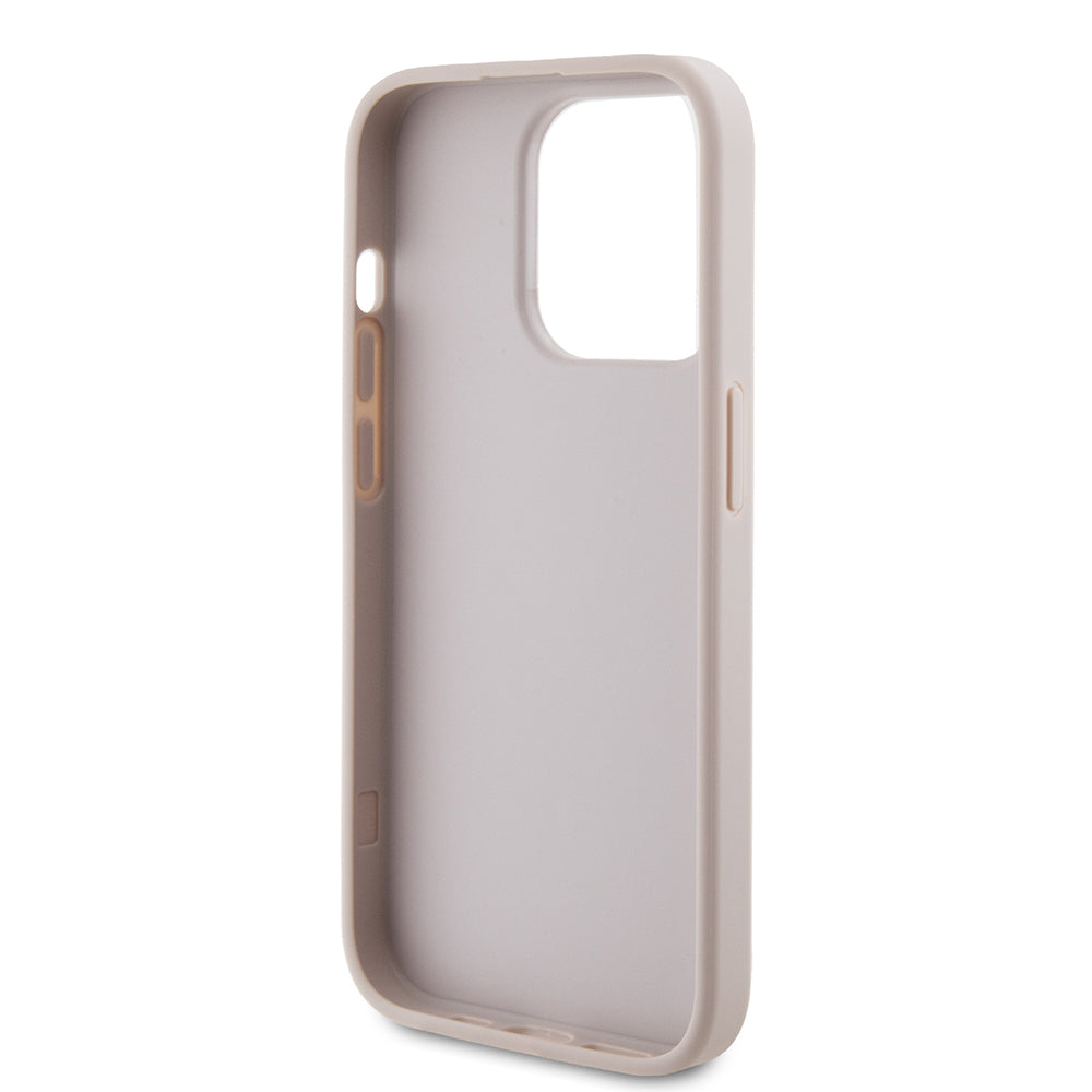 Case for Apple iPhone 15 Pro, Guess, 4G Metal Gold Logo, Pink