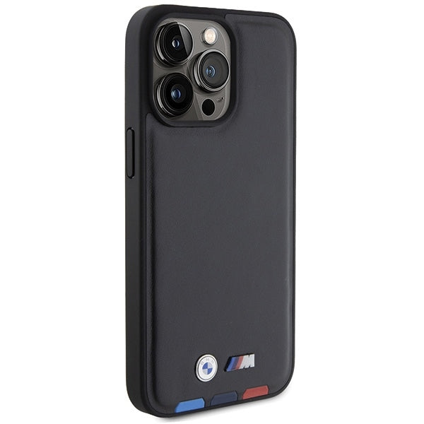 Case for Apple iPhone 15 Pro Max, BMW, Tricolor Stamp, Black
