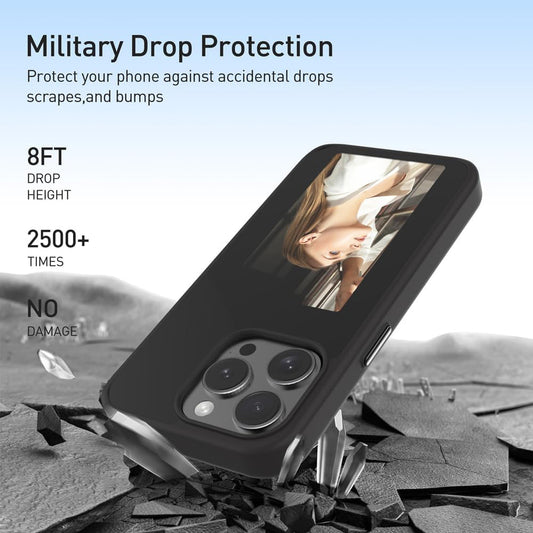 Hülle für Apple iPhone 15 Pro, Techsuit, SmartScreen NFC, Schwarz