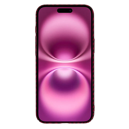 Hülle für Apple iPhone 16 Plus, Techsuit, Carbonite FiberShell, Rot