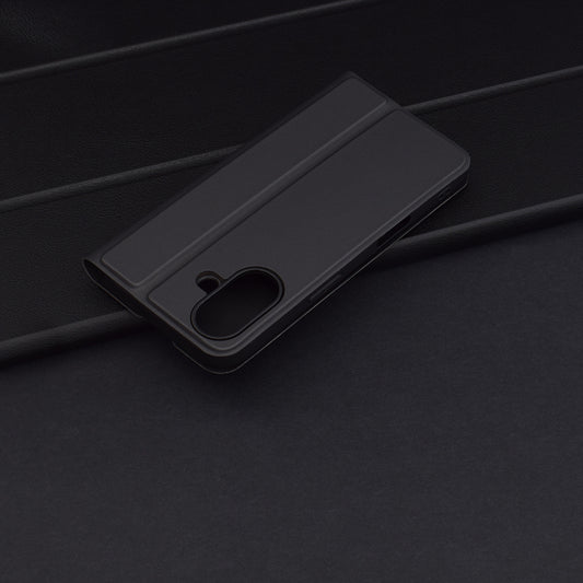 Hülle für Apple iPhone 16 Plus, Techsuit, Magskin Book, Schwarz