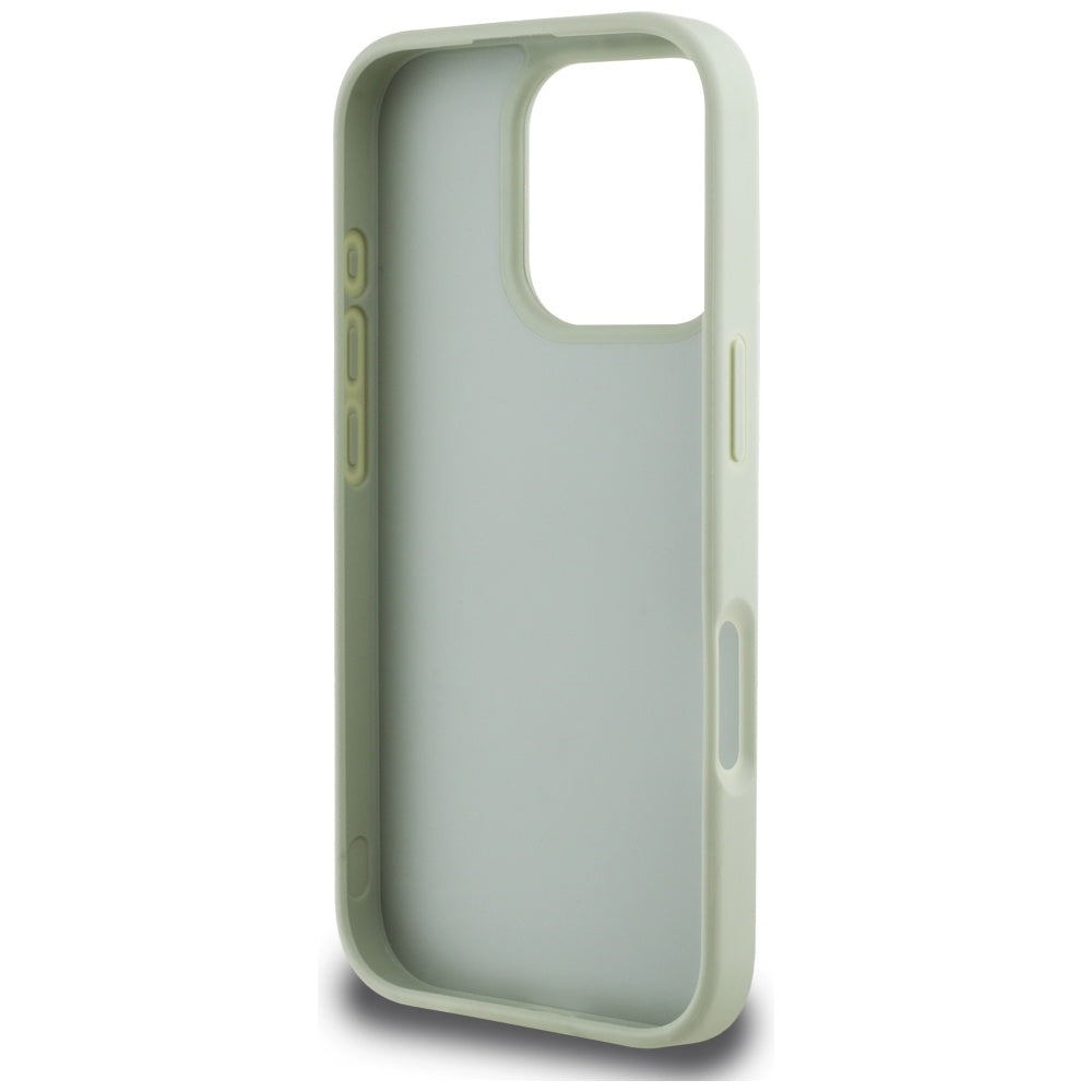 Hülle für Apple iPhone 16 Pro, Guess, Grained Big 4G Logo Small Classic Logo, Grün