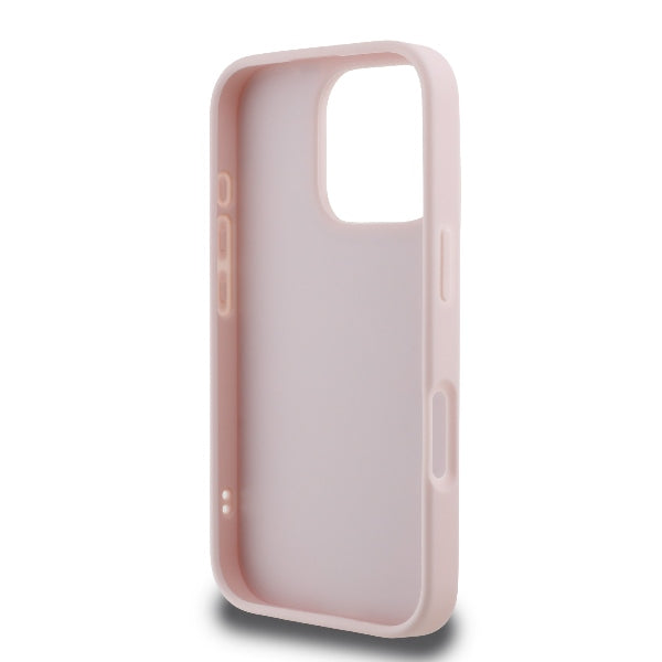 Hülle für Apple iPhone 16 Pro, Karl Lagerfeld, Diagonal Quilted Script, Rosa