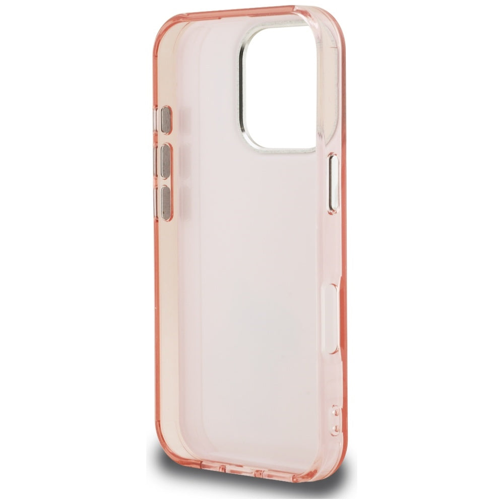 Hülle für Apple iPhone 16 Pro, Karl Lagerfeld, IML Aquarelle Logo Choupette, Rosa