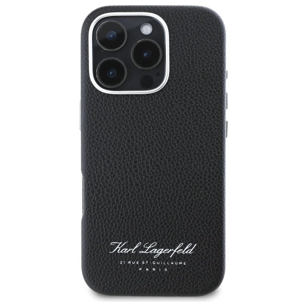 Hülle für Apple iPhone 16 Pro, Karl Lagerfeld, RSG, Schwarz