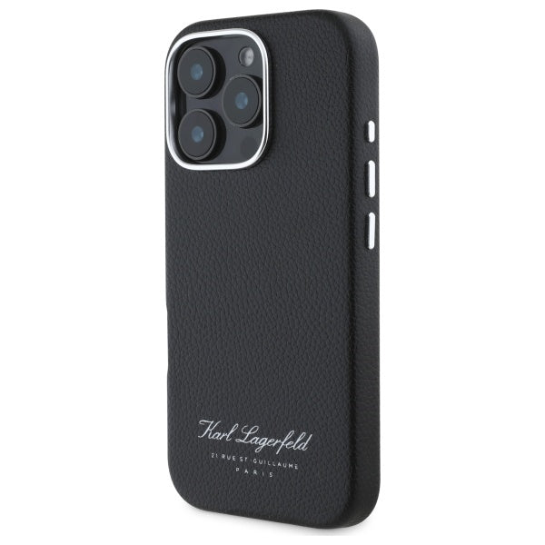 Hülle für Apple iPhone 16 Pro, Karl Lagerfeld, RSG, Schwarz