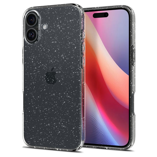 Hülle für Apple iPhone 16, Spigen, Liquid Crystal Glitter, Transparent ACS08192
