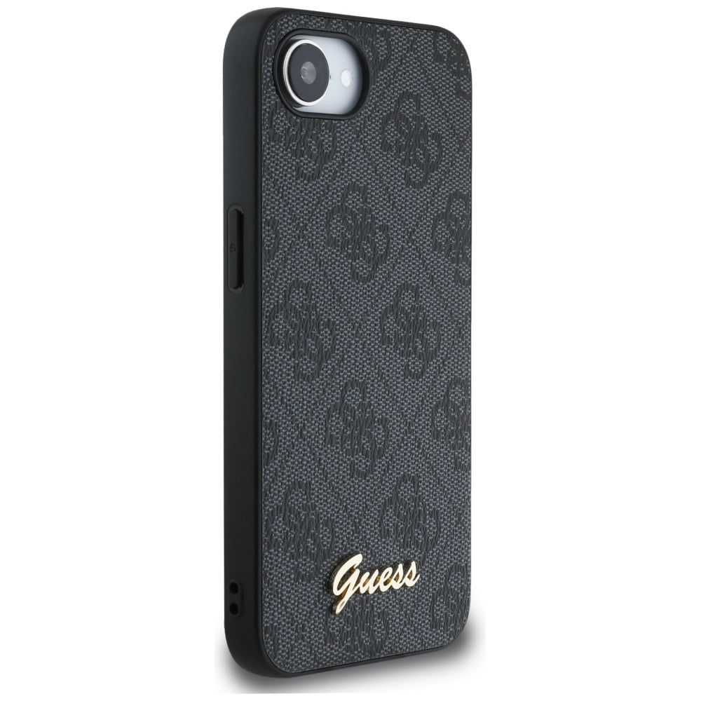 Hülle für Apple iPhone 17e / 16e, Guess, 4G Script Logo, Schwarz