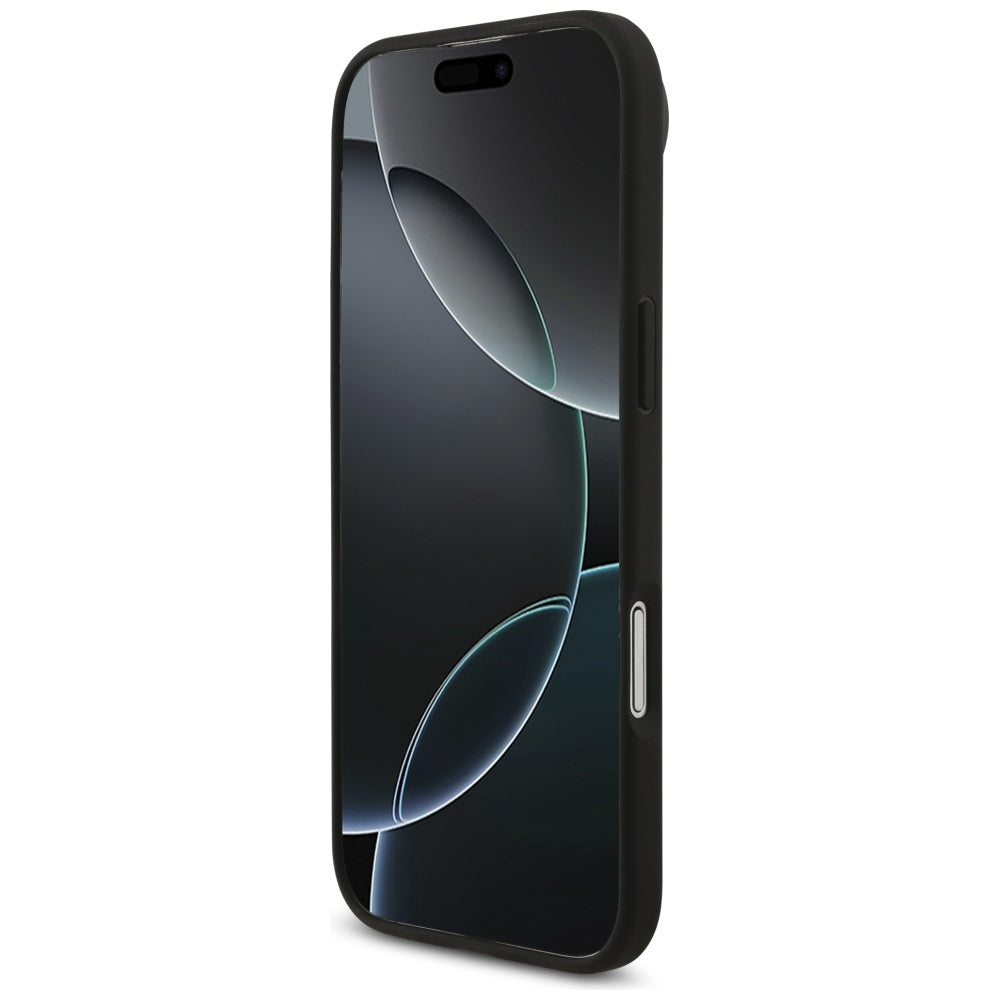 Hülle für Apple iPhone 17 Air, Guess, 4G Grained Big and Classic Logo, Schwarz