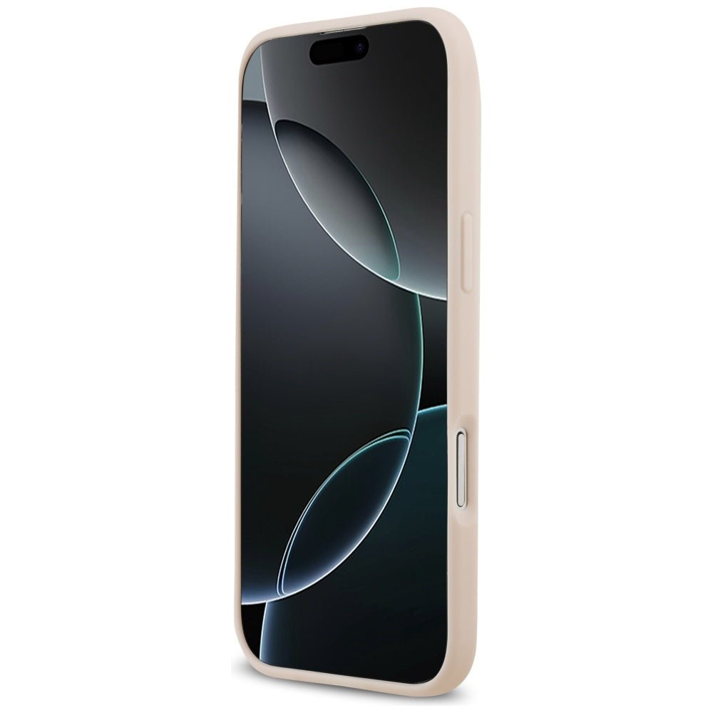Hülle für Apple iPhone 17 Air, Guess, 4G Grained Big and Classic Logo, Rosa