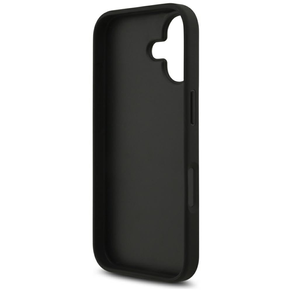 Hülle für Apple iPhone 17, Guess, 4G Grained Big and Classic Logo, Schwarz
