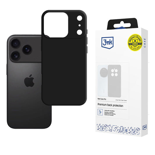 Case for Apple iPhone 17 Pro, 3MK, Matt Pro, Black