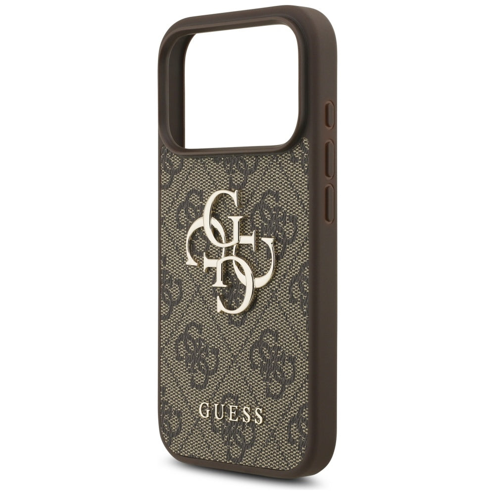 Hülle für Apple iPhone 17 Pro, Guess, 4G Big Logo, Braun