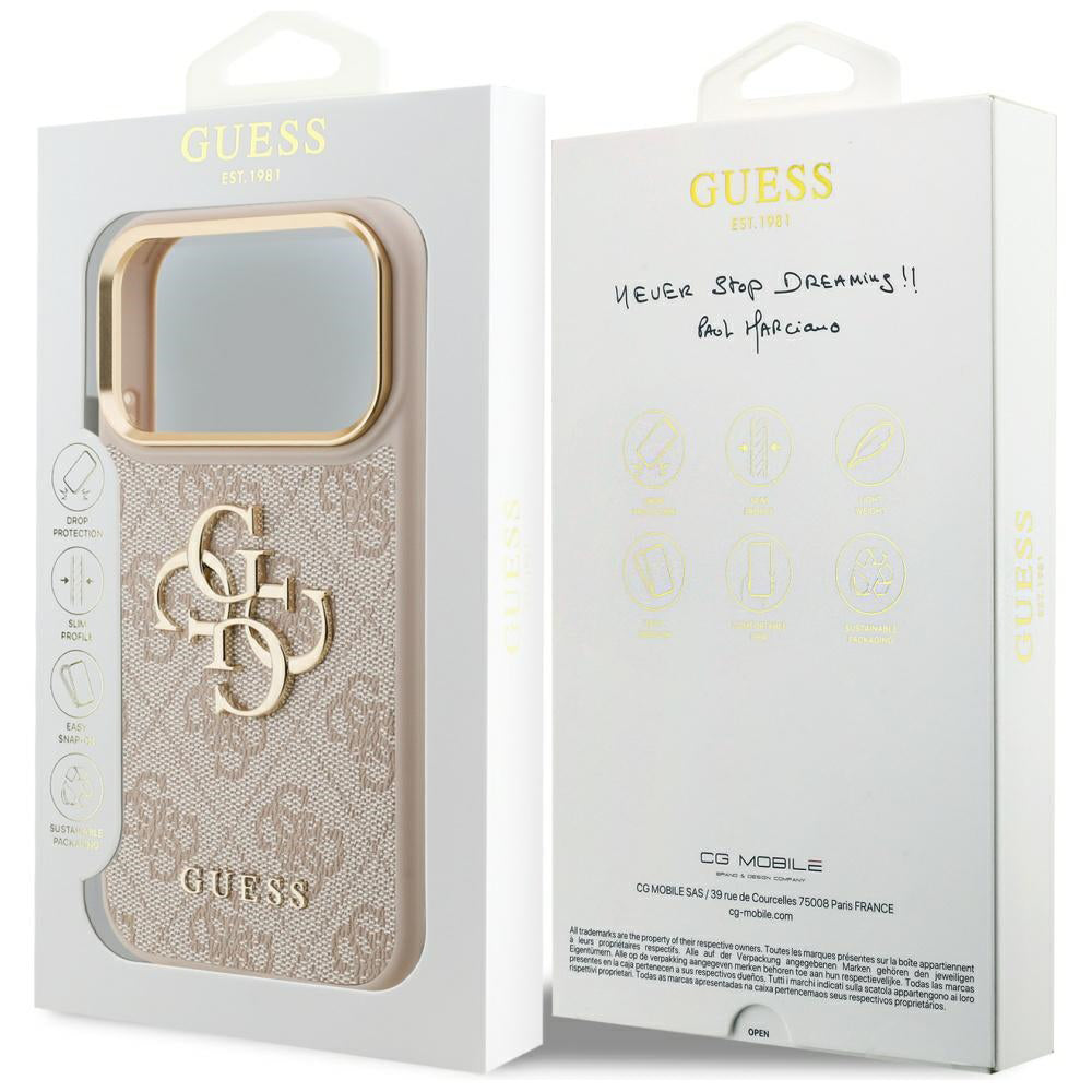Hülle für Apple iPhone 17 Pro, Guess, Big 4G Logo Classic, Roségold
