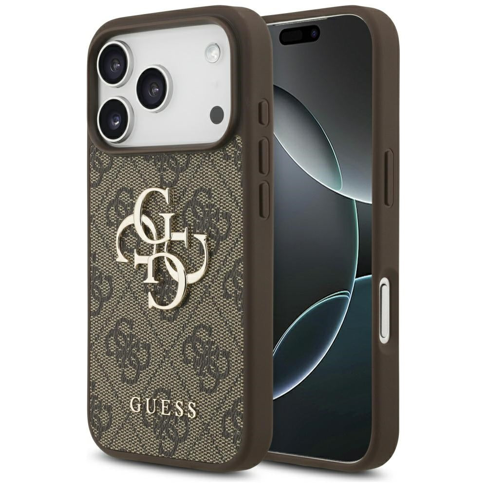Case for Apple iPhone 17 Pro Max, Guess, 4G Big Logo, Brown