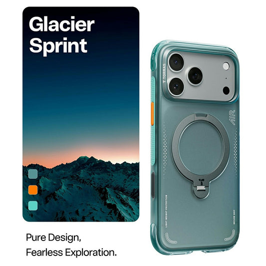 Hülle für Apple iPhone 17 Pro Max, Torras, Ostand Spin Air, Grün