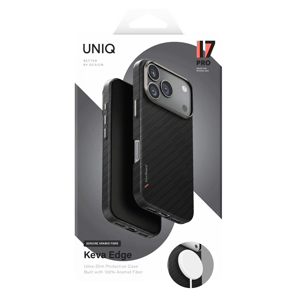 MagSafe Hülle für Apple iPhone 17 Pro Max, UNIQ, Keva MagClick, Dunkelgrau
