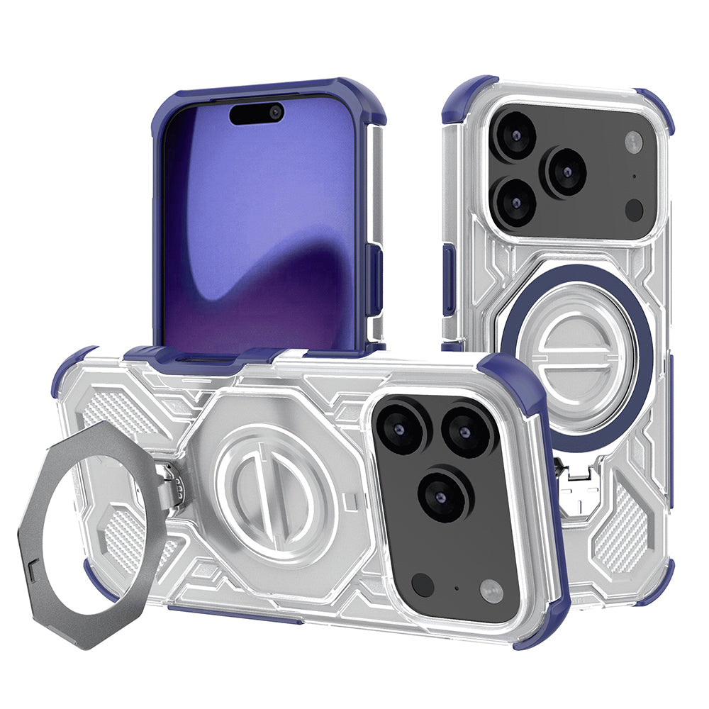 Hülle für Apple iPhone 17 Pro, Techsuit, Carbon Shield Pro, Blau