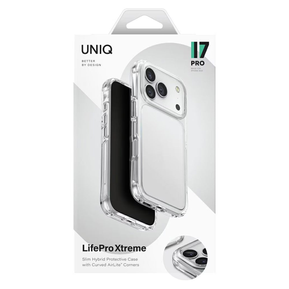 Hülle für Apple iPhone 17 Pro, UNIQ, LifePro Xtreme, Transparent