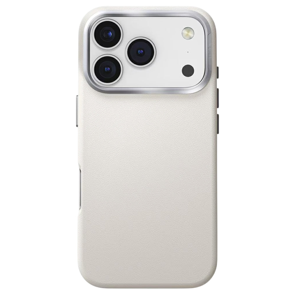 Hülle für Apple iPhone 17 Pro, UNIQ, Lyden Leatherette, Grau