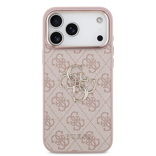 Hülle für Apple iPhone 18 Pro / 17 Pro, Guess, 4G Big Classic Logo, Rosa