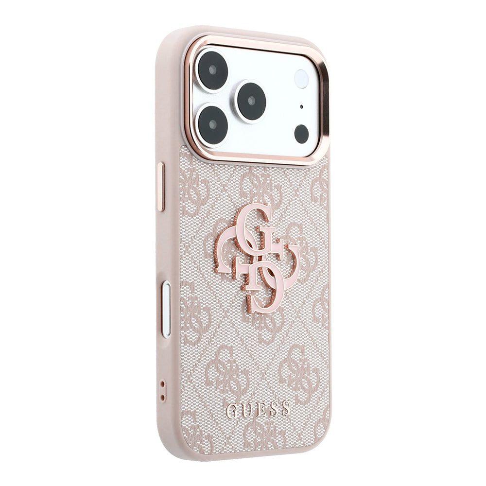 Case for Apple iPhone 18 Pro / 17 Pro, Guess, 4G Big Resin Logo, Pink