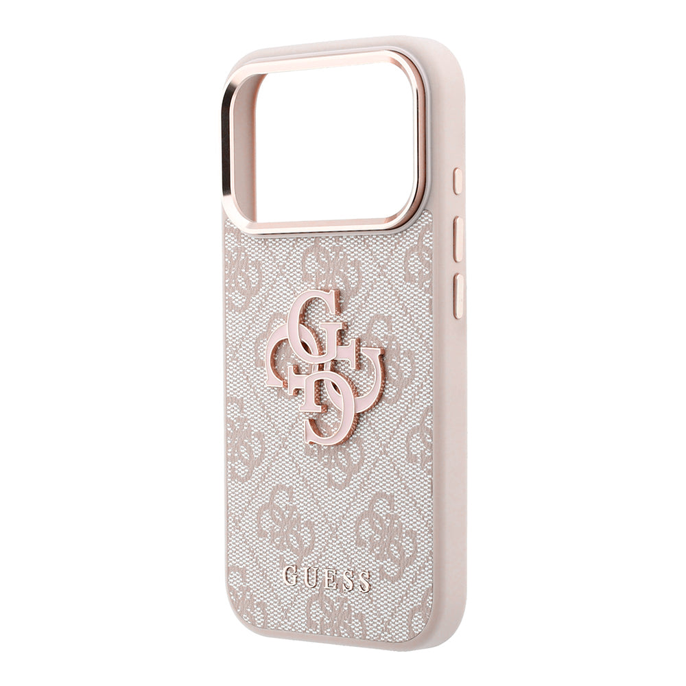 Case for Apple iPhone 18 Pro / 17 Pro, Guess, 4G Big Resin Logo, Pink