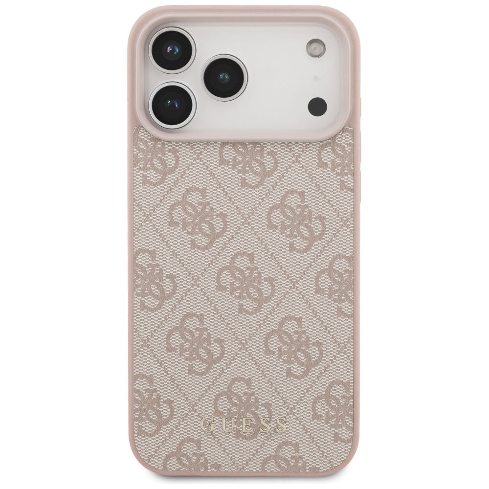 Hülle für Apple iPhone 18 Pro / 17 Pro, Guess, 4G Classic Logo, Rosa