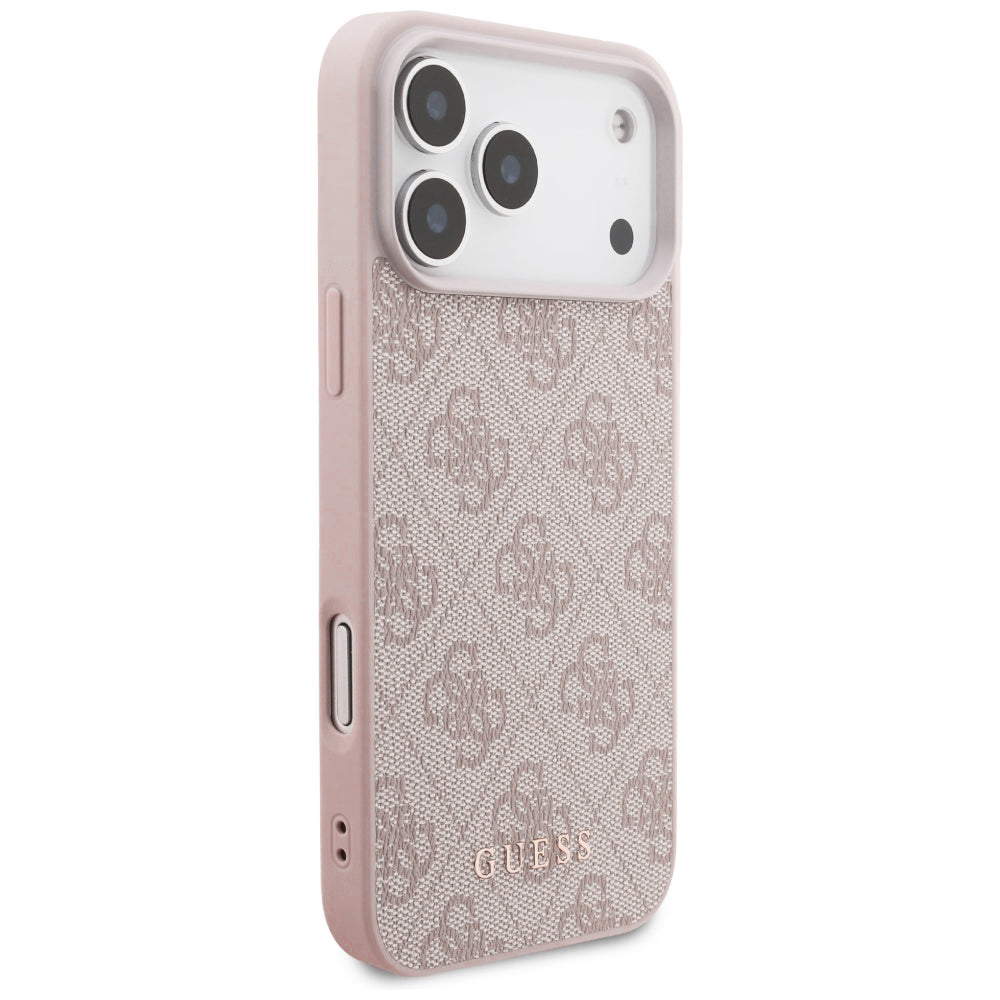 Hülle für Apple iPhone 18 Pro / 17 Pro, Guess, 4G Classic Logo, Rosa