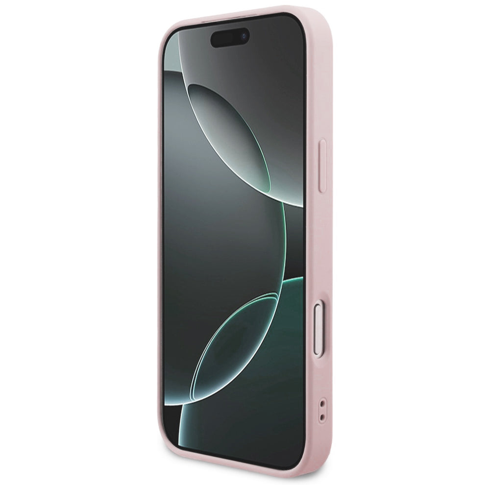 Hülle für Apple iPhone 18 Pro / 17 Pro, Guess, 4G Classic Logo, Rosa